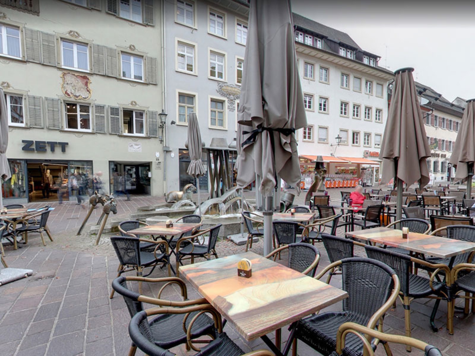 Außenbereich in der Kaiserstraße beim Gasthaus zum Lamm